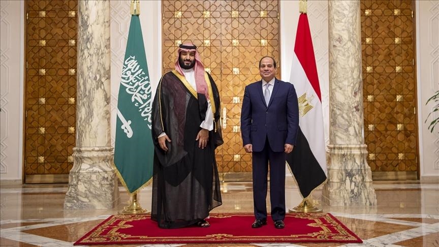 ولي العهد السعودي والرئيس المصري في لقاء سابق