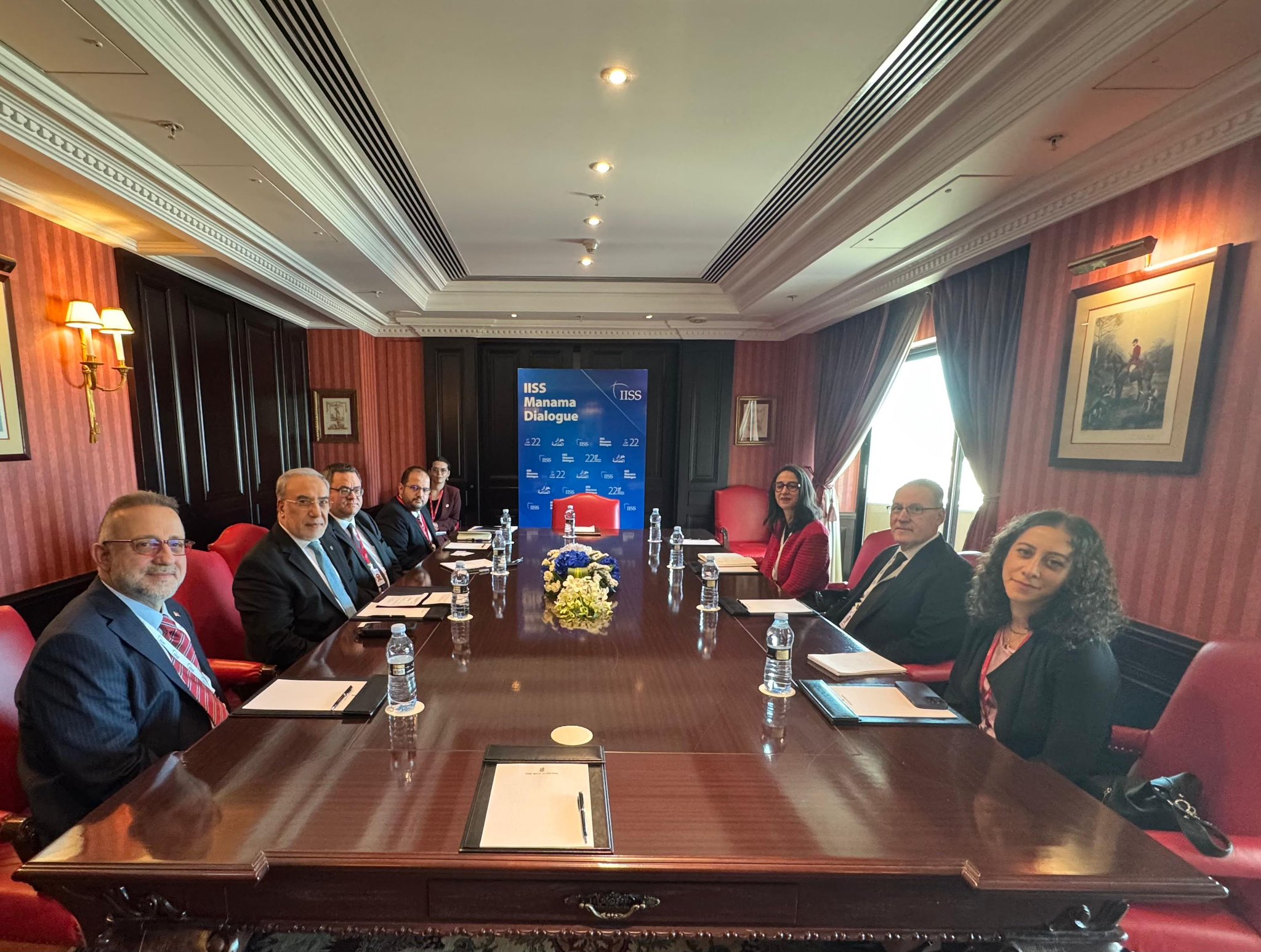 Part of the Turkish delegation's meetings with UN officials on the sidelines of the Manama Dialogue
