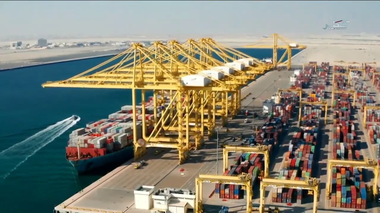 Aerial view of Hamad Port, Qatar’s largest port