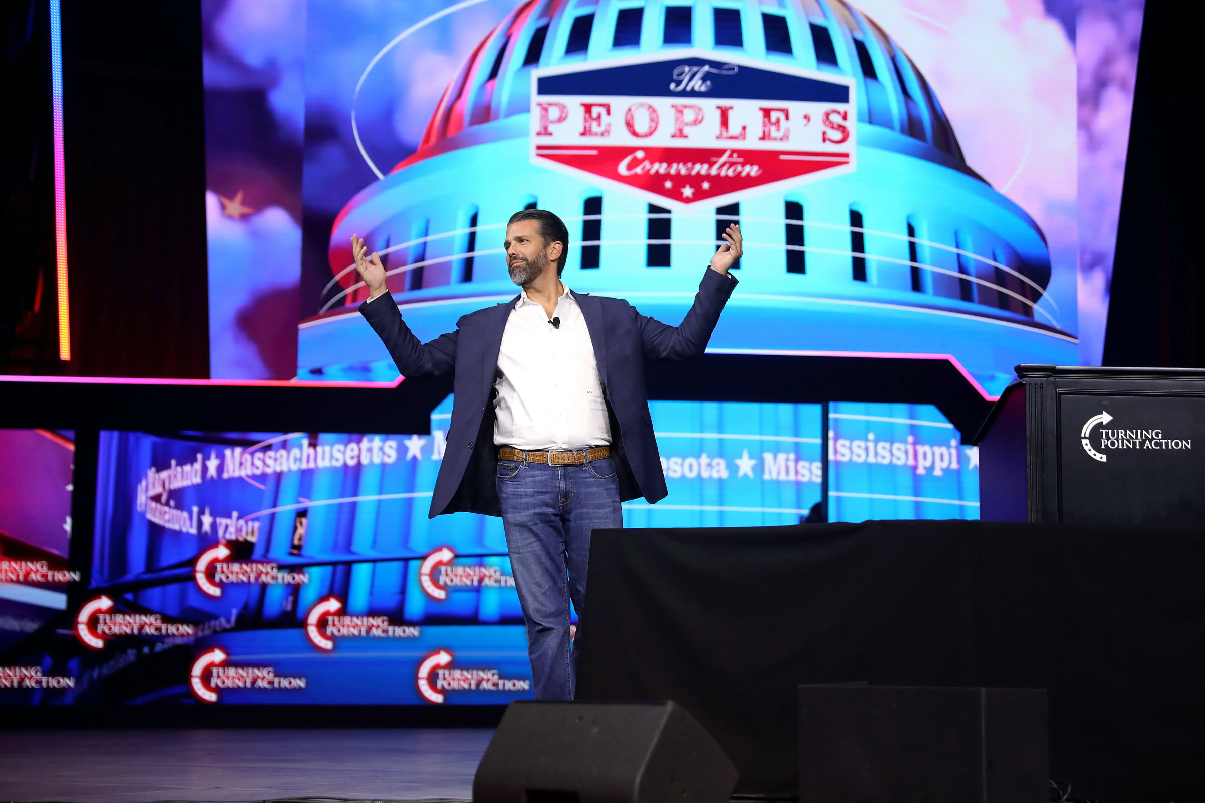 Donald Trump Jr. on stage