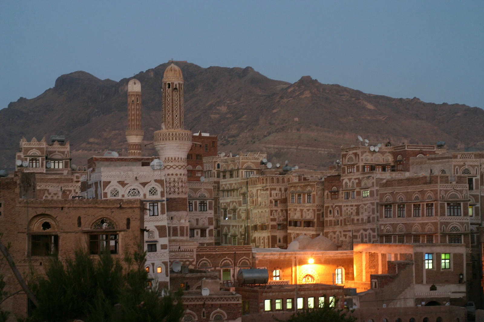 Yemen'in başkenti Sana'nın eski şehri (arşiv)