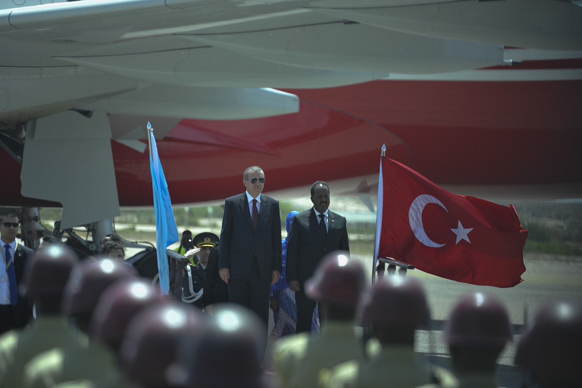 مراسم الاستقبال خلال زيارة أردوغان للصومال عام 2015 (أرشيف)