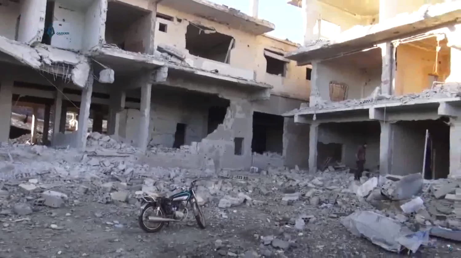 Collapsed buildings in Syria’s Daraa (archive)