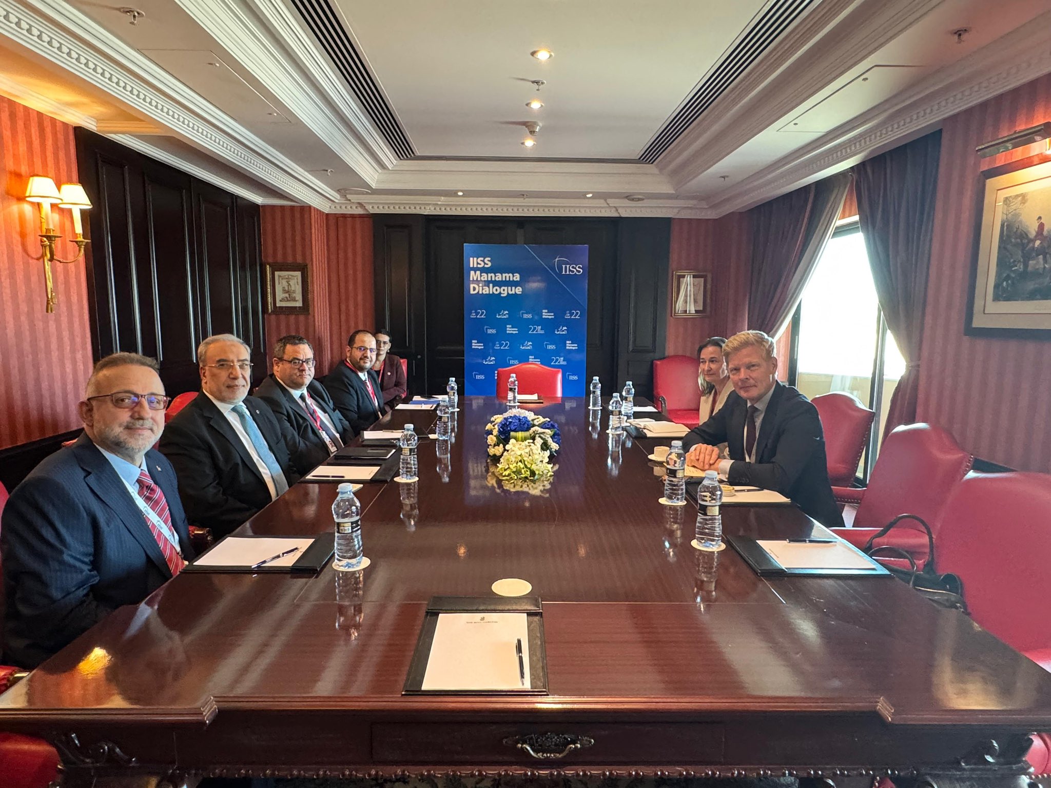 Kulaklıkaya during his meeting with UN Special Envoy for Yemen Hans Grundberg on the sidelines of the Manama Dialogue