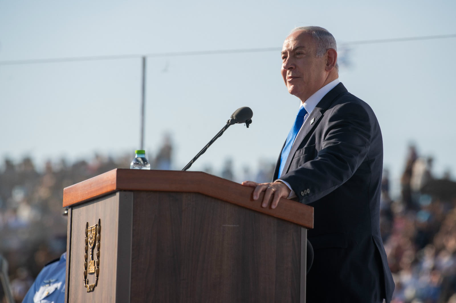 Netanyahu, İsrail Hava Kuvvetleri'nin mezuniyet töreninde, 2023 (arşiv)