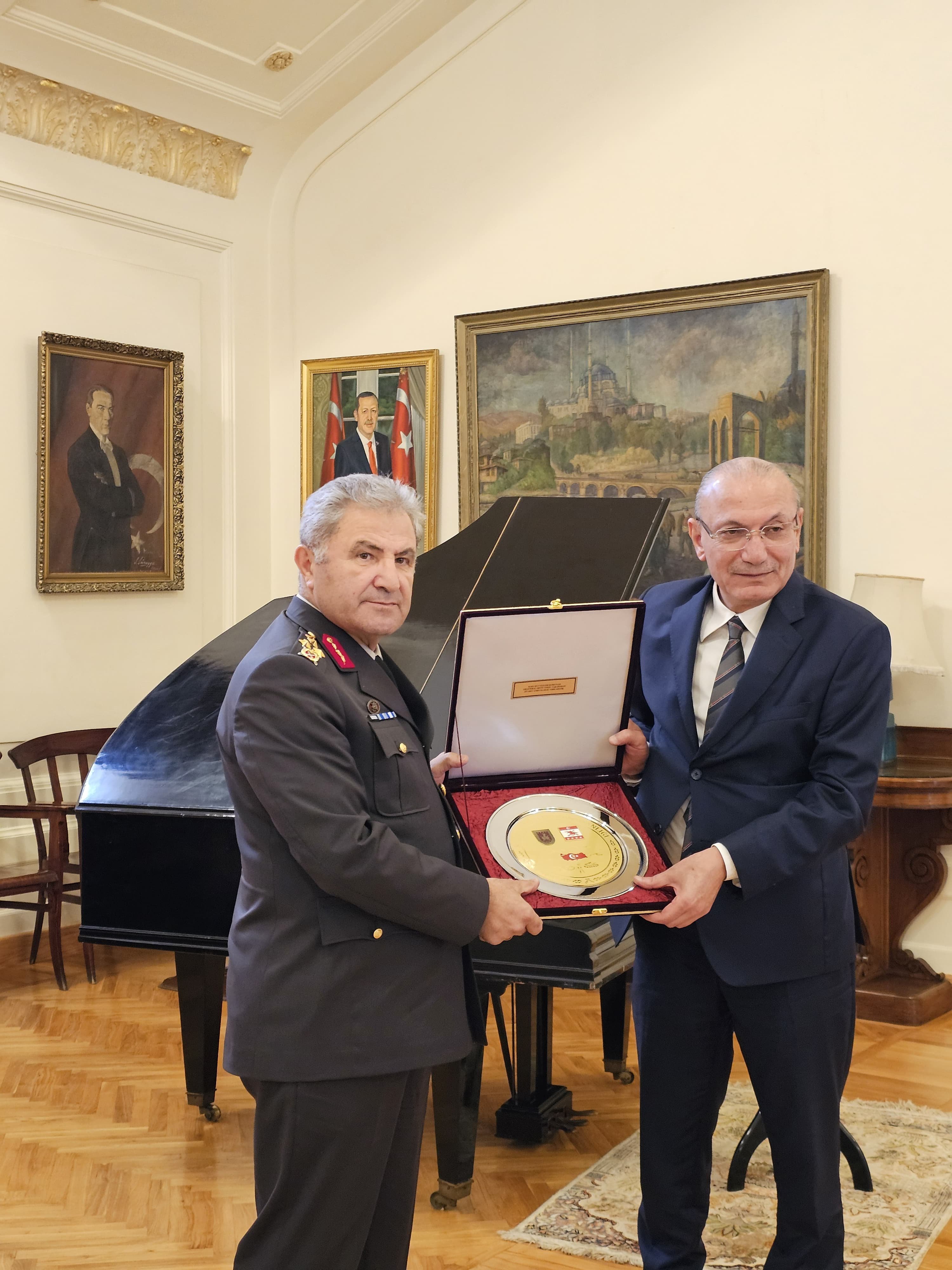 Turkish Land Forces Commander General Metin Tokel at the Turkish Embassy in Cairo