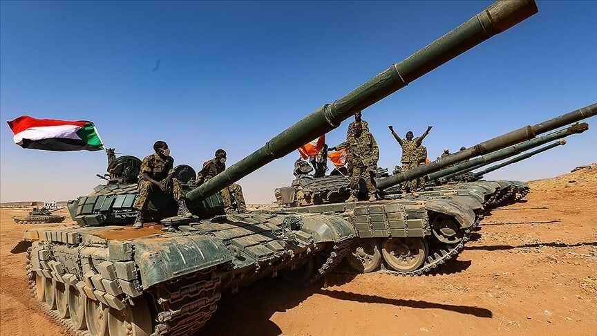 Tanks belonging to the Sudanese army