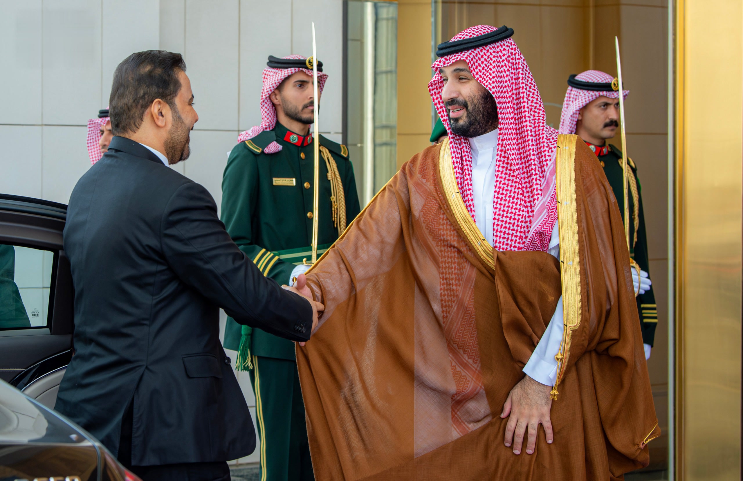محمد بن سلمان يستقبل الزيدي في قصر اليمامة