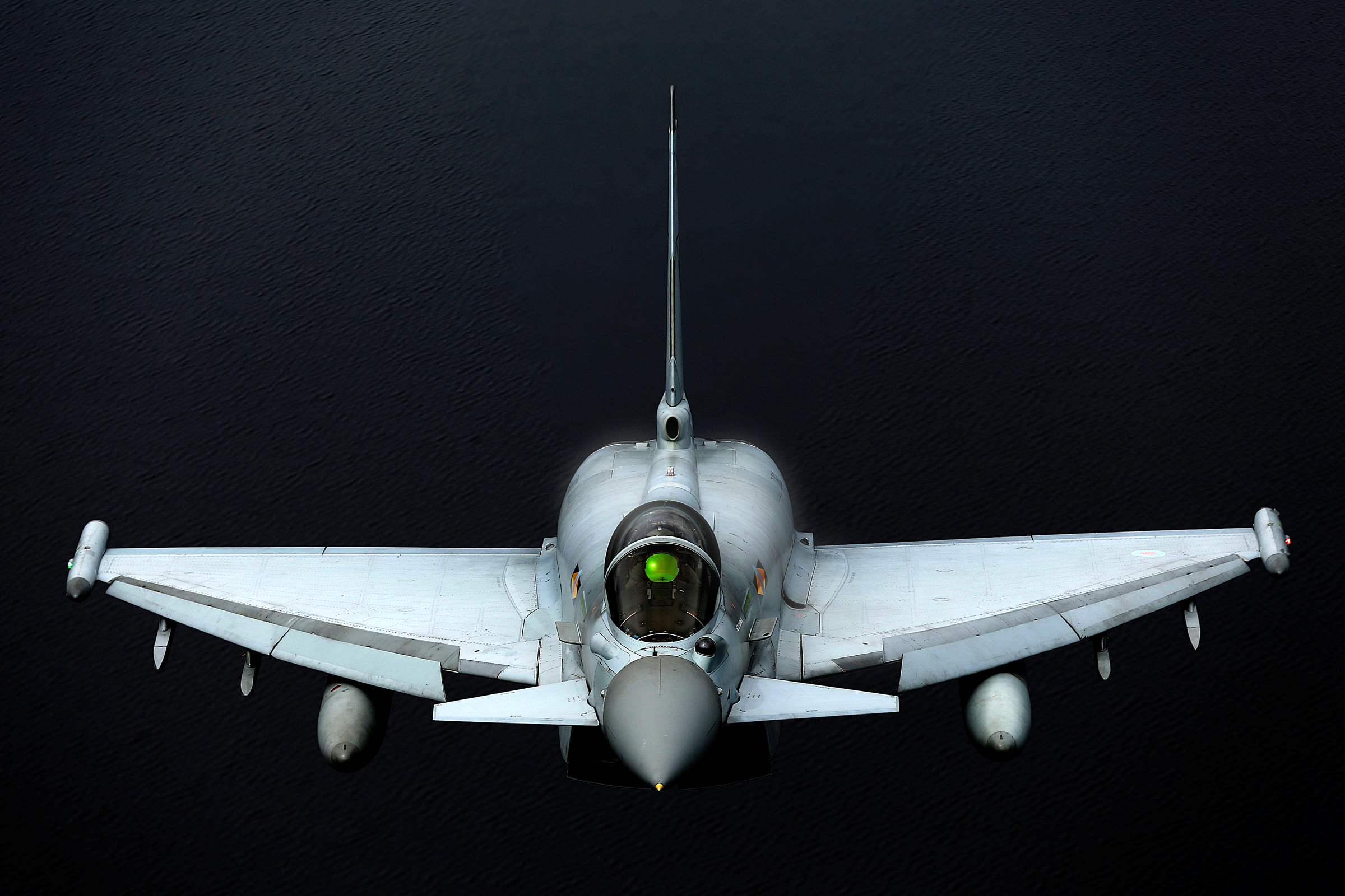 A British Typhoon in flight